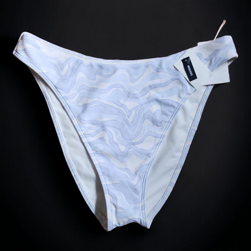Abercrombie & Fitch Light Blue Swirl Bikini Bottoms Size M